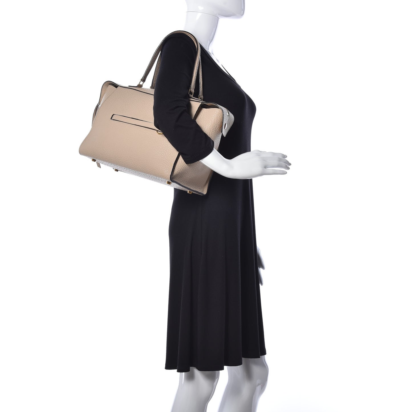 Bullhide Calfskin Small Ring Bag Dune