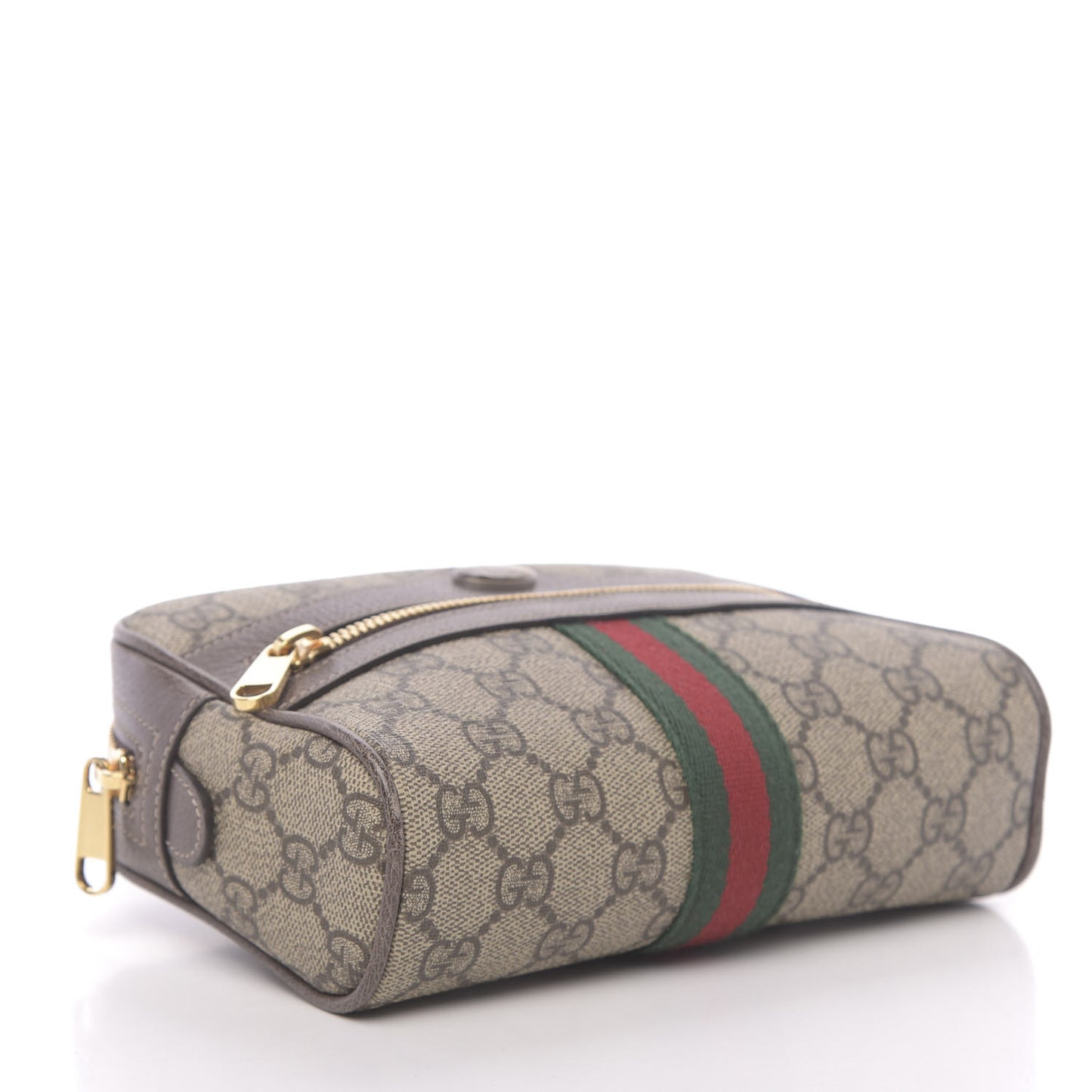 GG Supreme Monogram Web Small Ophidia Belt Bag 85 34 Dark Brown