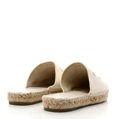 Chanel Calfskin CC Espadrille Mules 38 White 4 of 10