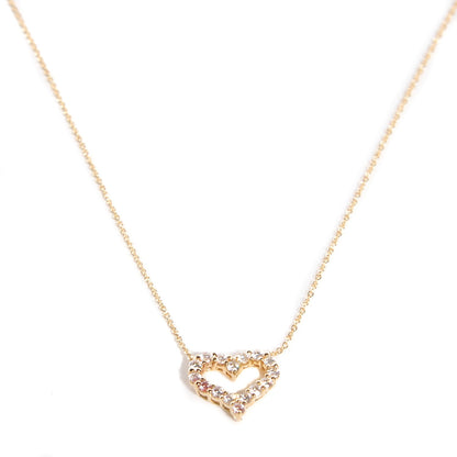 Tiffany 18K Yellow Gold Diamond Heart Pendant Necklace 1 of 6