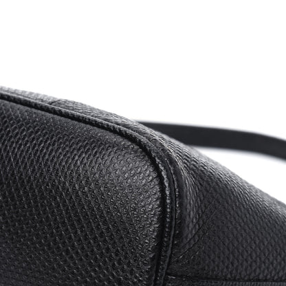 Gucci Calfskin Lizard Embossed Boat Pochette Black 12 of 22