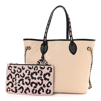 Louis Vuitton Empreinte Monogram Giant Wild at Heart Neverfull MM Creme 3 of 10