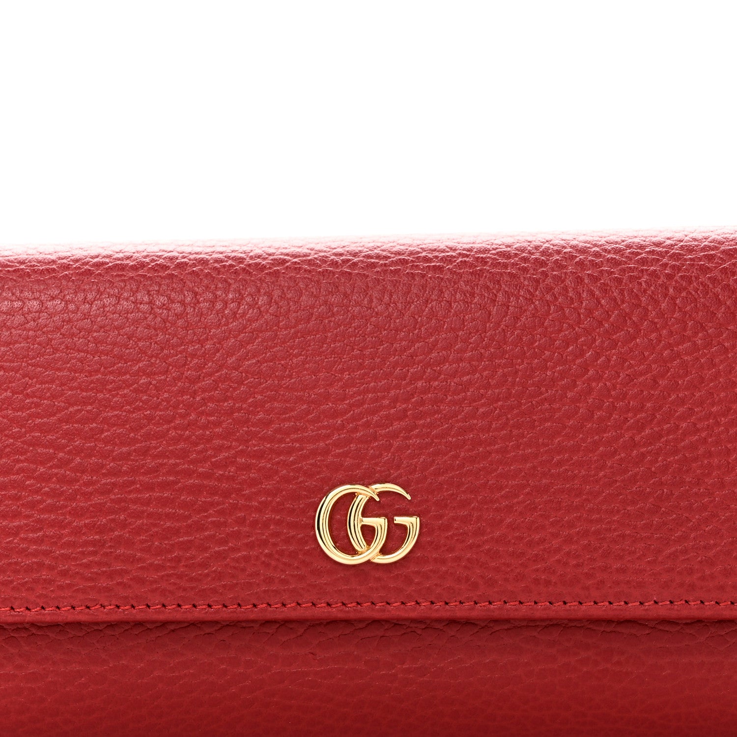 Gucci Dollar Calfskin GG Marmont Continental Wallet Hibiscus Red 8 of 8