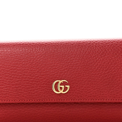 Gucci Dollar Calfskin GG Marmont Continental Wallet Hibiscus Red 8 of 8