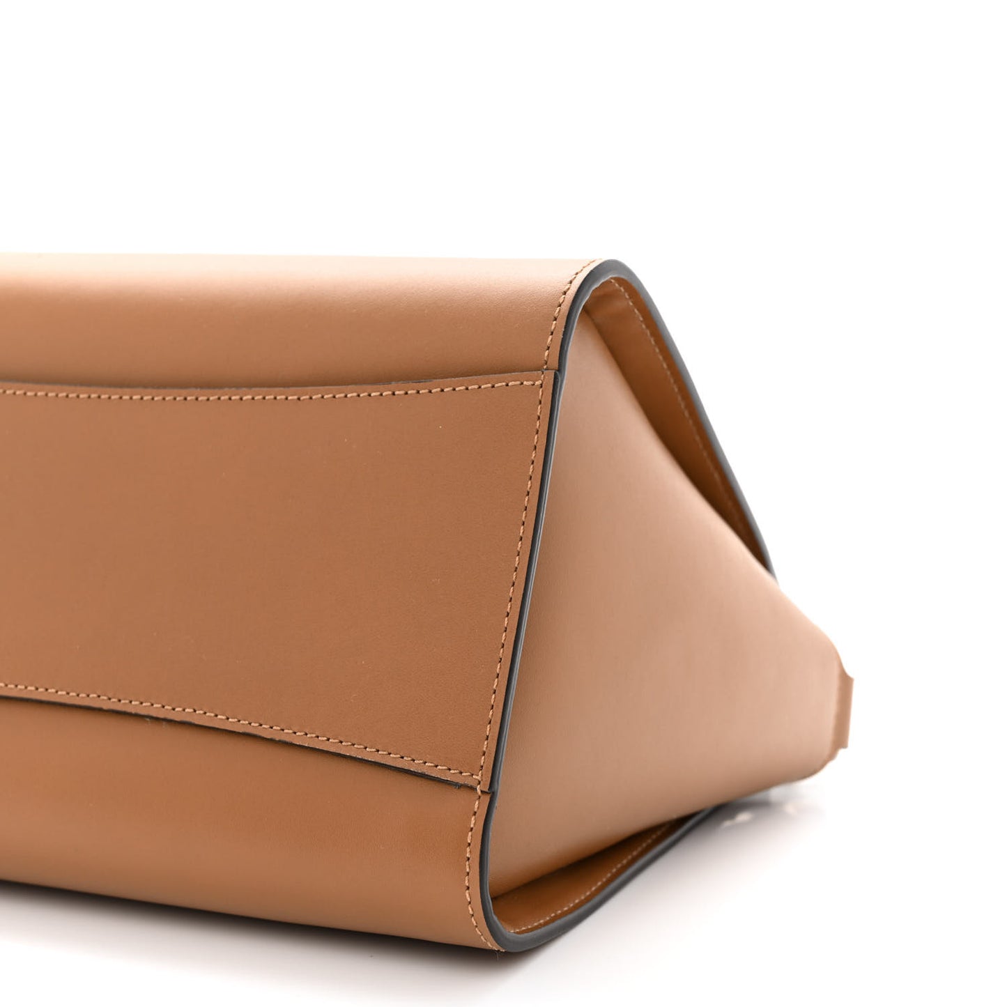 Smooth Calfskin Stud Iris Tote Teak