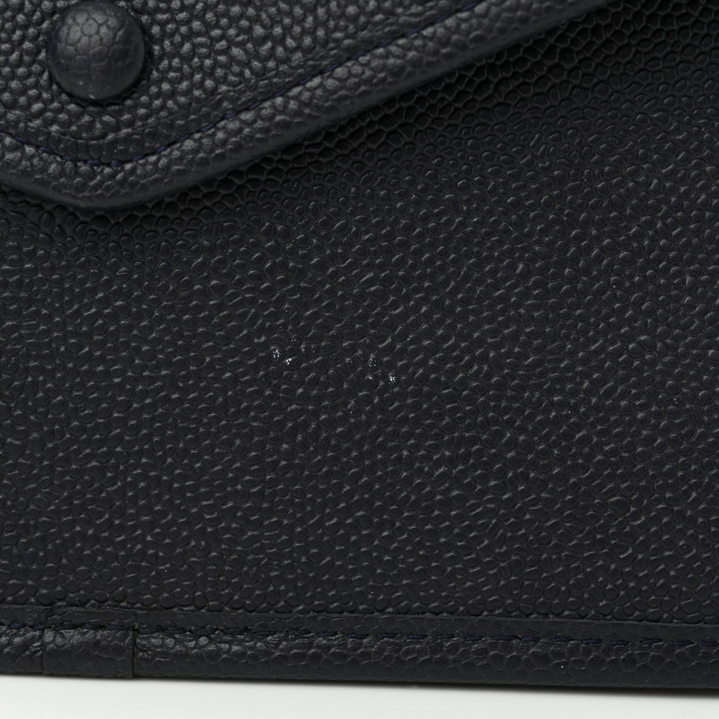 Perforated Grained Calfskin Small Shopping Tote Green