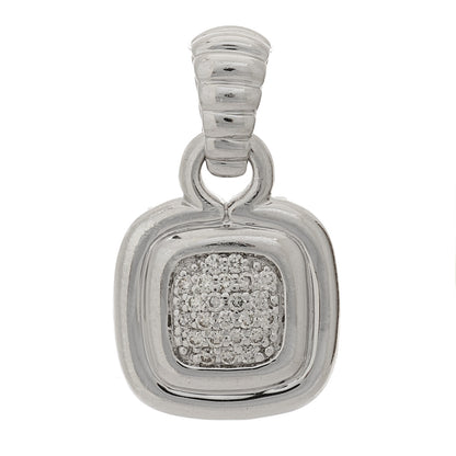 John Hardy Sterling Silver Diamond Square Pendant 1 of 3