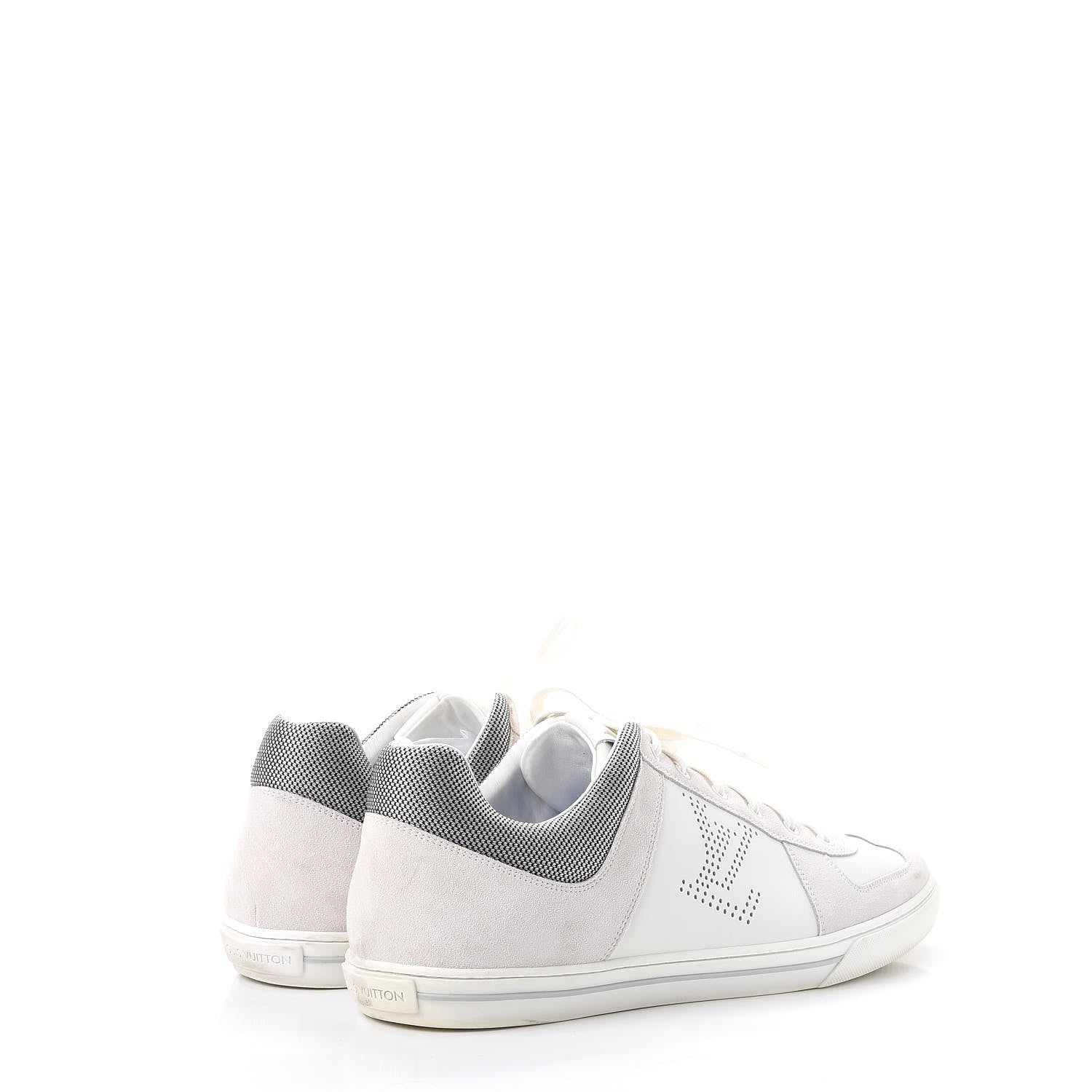 Louis Vuitton Mens Suede Calfskin Dream On Low Top Sneakers 11 White 4 of 18