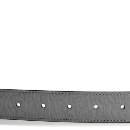 Gucci Azalea Calfskin Enamel Monochrome Double G 30mm Belt 85 34 Deep Grey 4 of 5