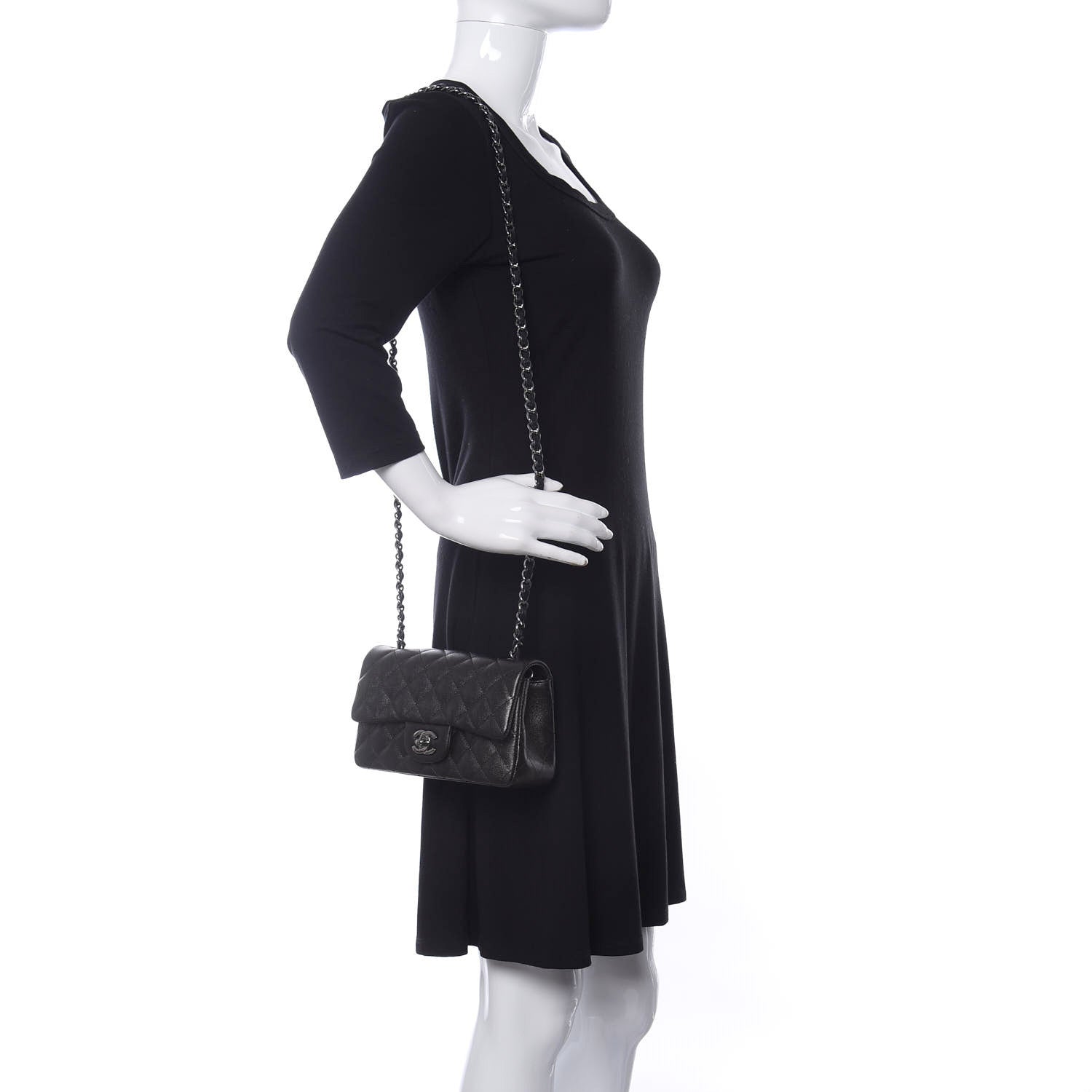Chanel Iridescent Caviar Quilted Mini Rectangular Flap Black 2 of 11