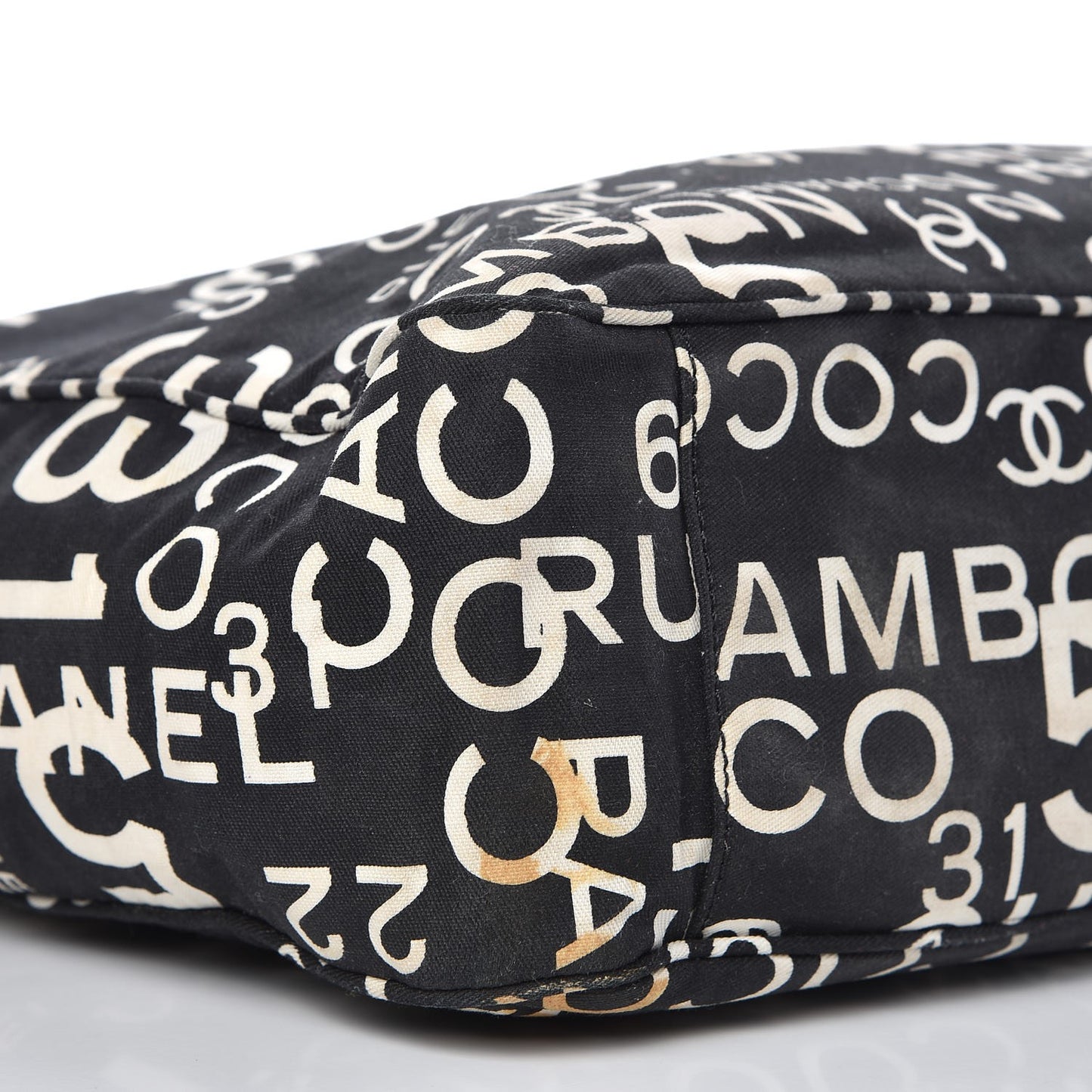 Canvas 31 Rue Cambon Beach Tote Black