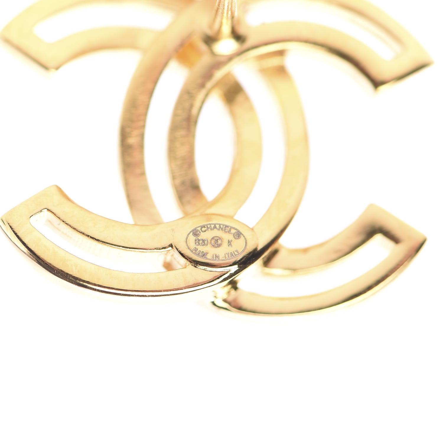 Chanel Metal Obazine CC Earrings Gold 4 of 5