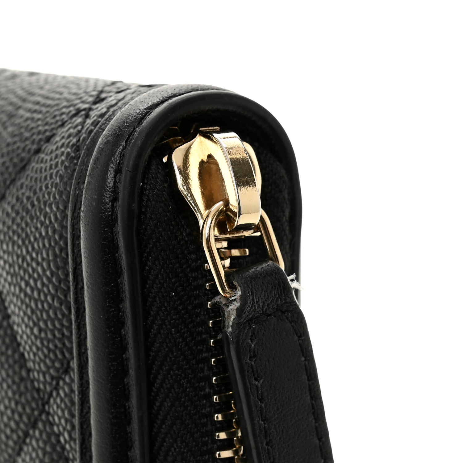 Chanel Caviar Quilted Filigree Zip Around Wallet Black 9 of 12