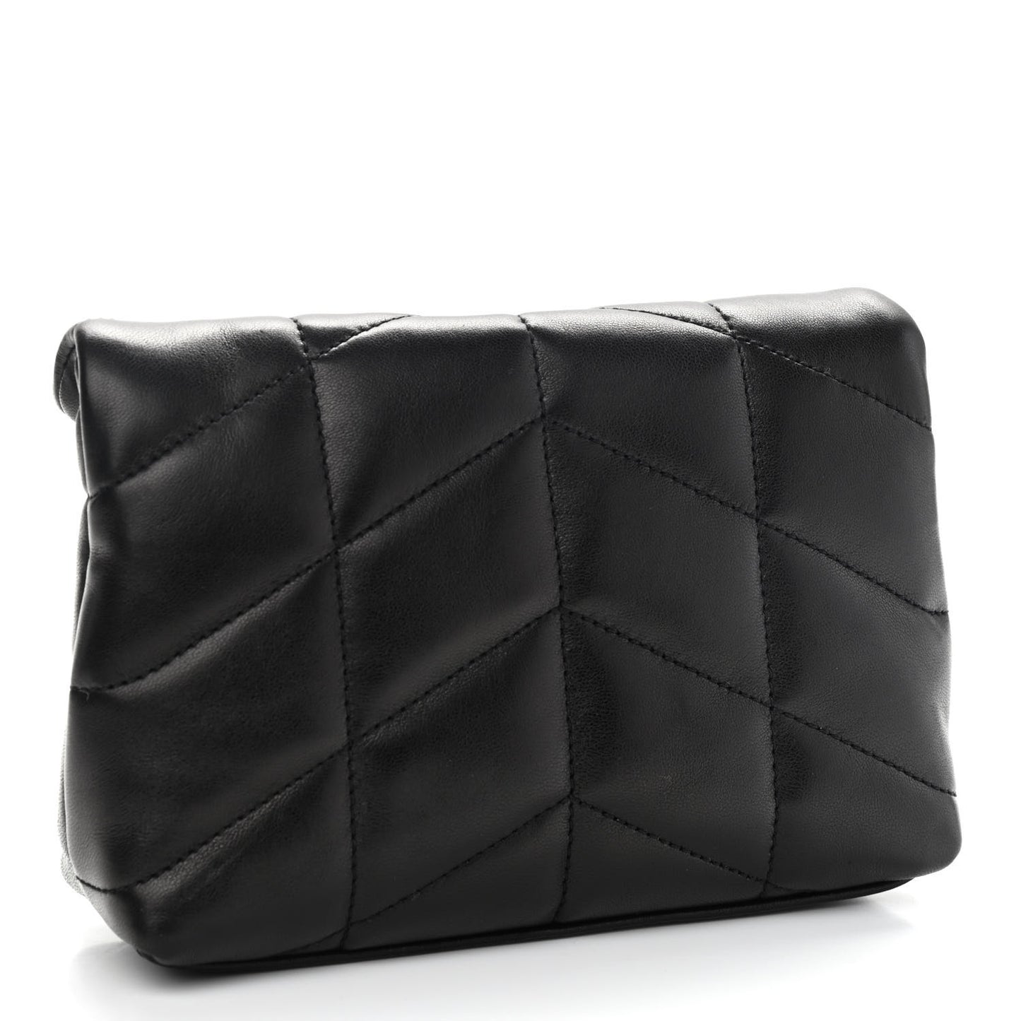 Lambskin Monogram Loulou Puffer Pouch Clutch Black