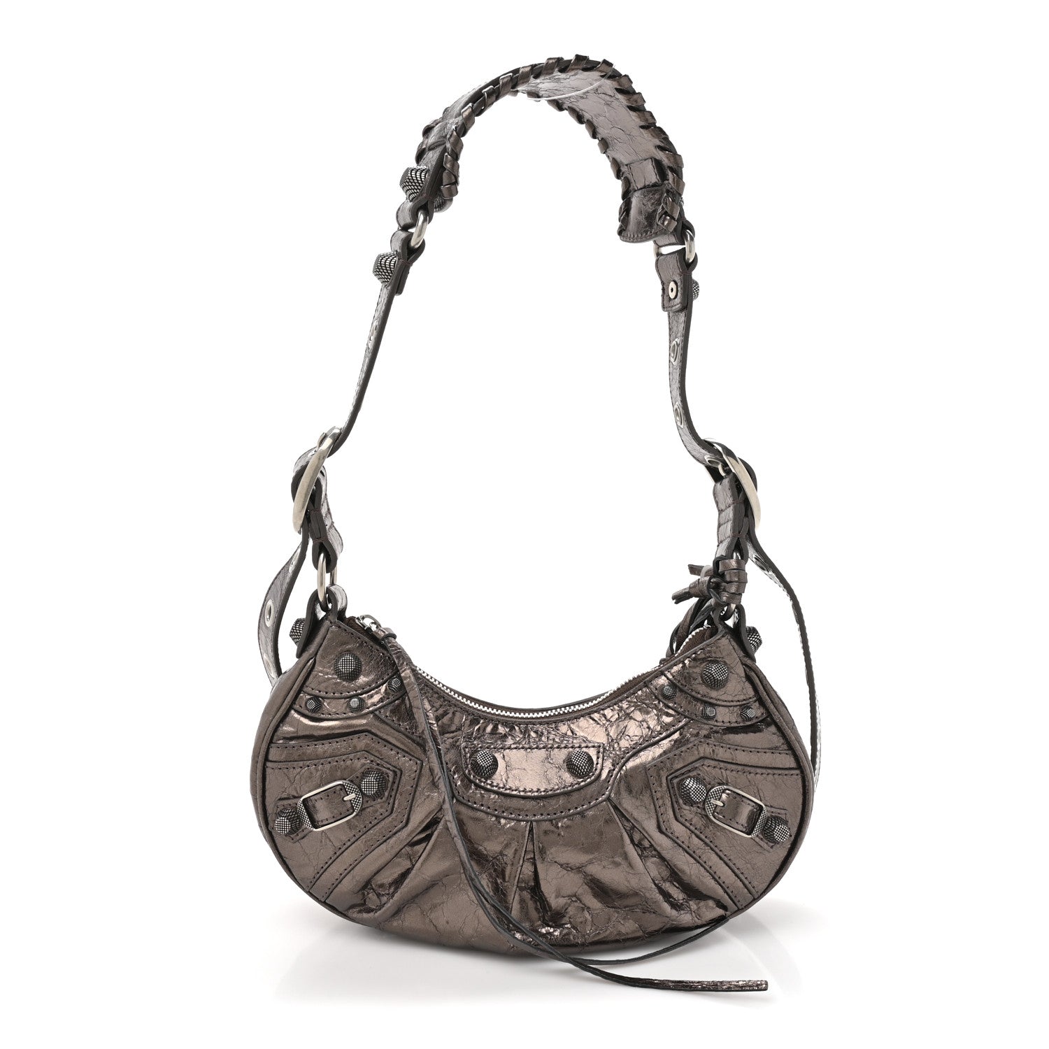Balenciaga Metallic Agneau Arena Le Cagole Shoulder Bag XS Dark Bronze 1 of 21