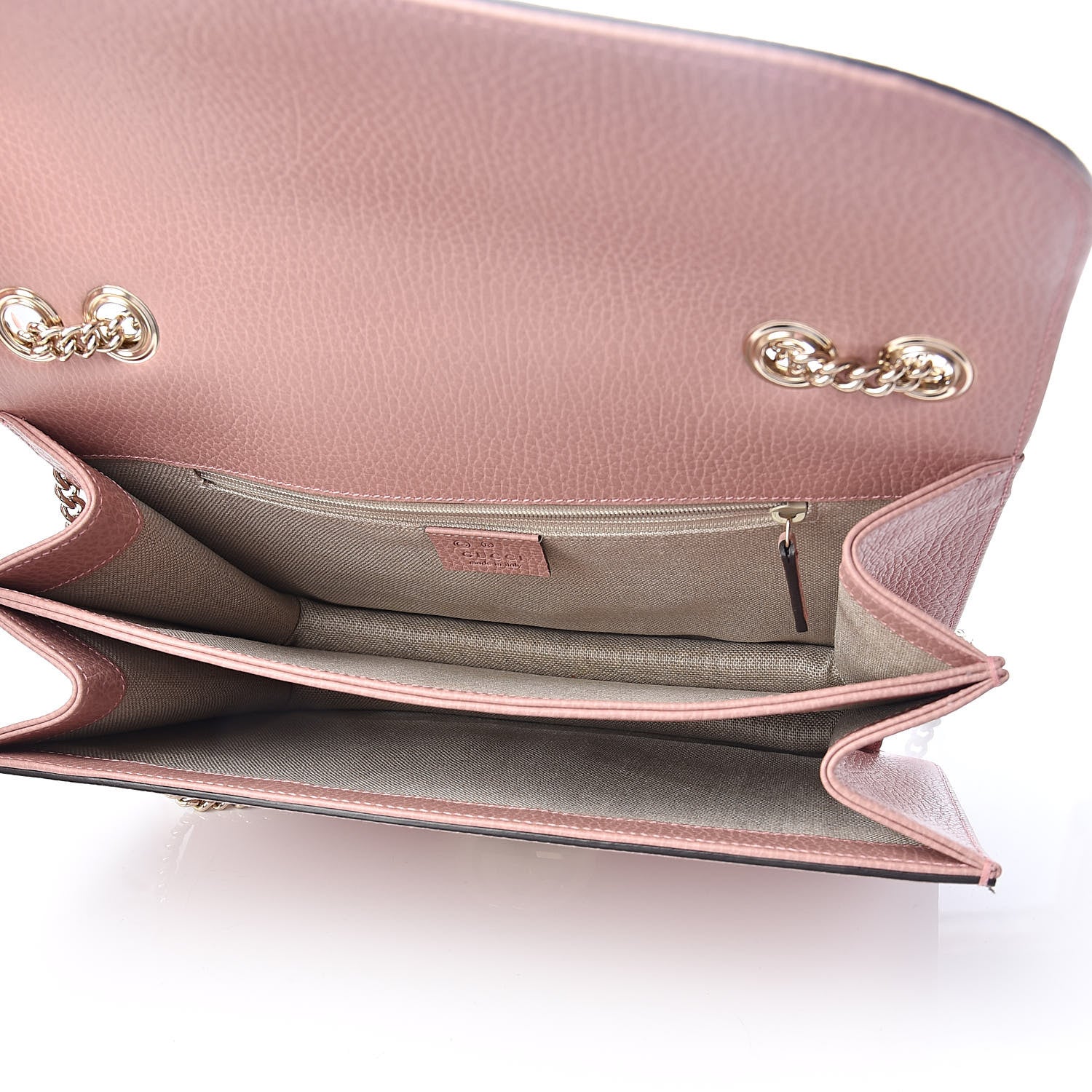 Gucci Dollar Calfskin Interlocking G Shoulder Bag Soft Pink 5 of 9