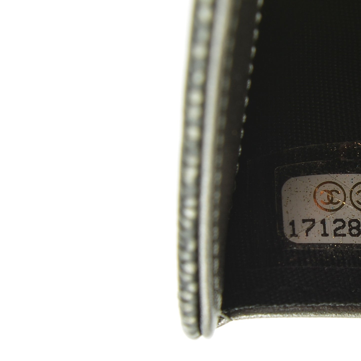Caviar Timeless CC Zipped Pocket Wallet Silver