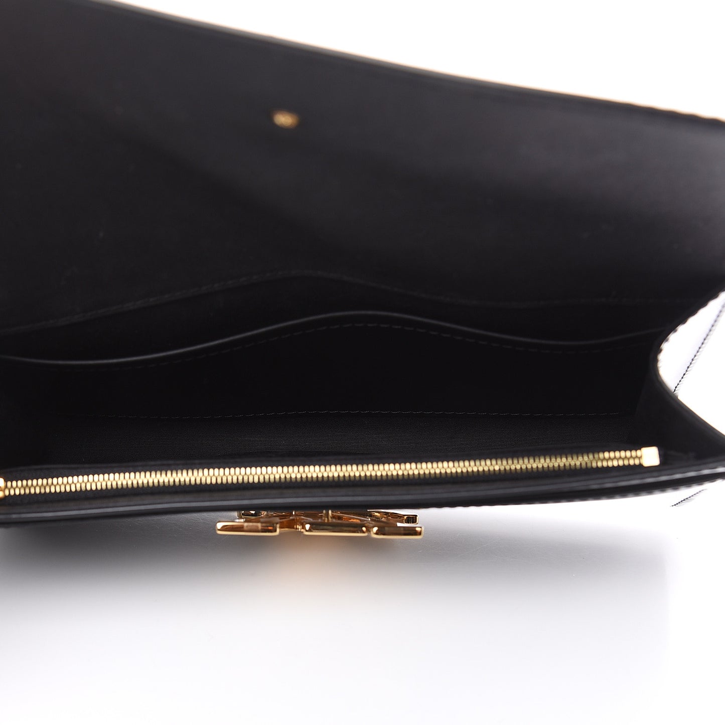Patent Louise Clutch Black