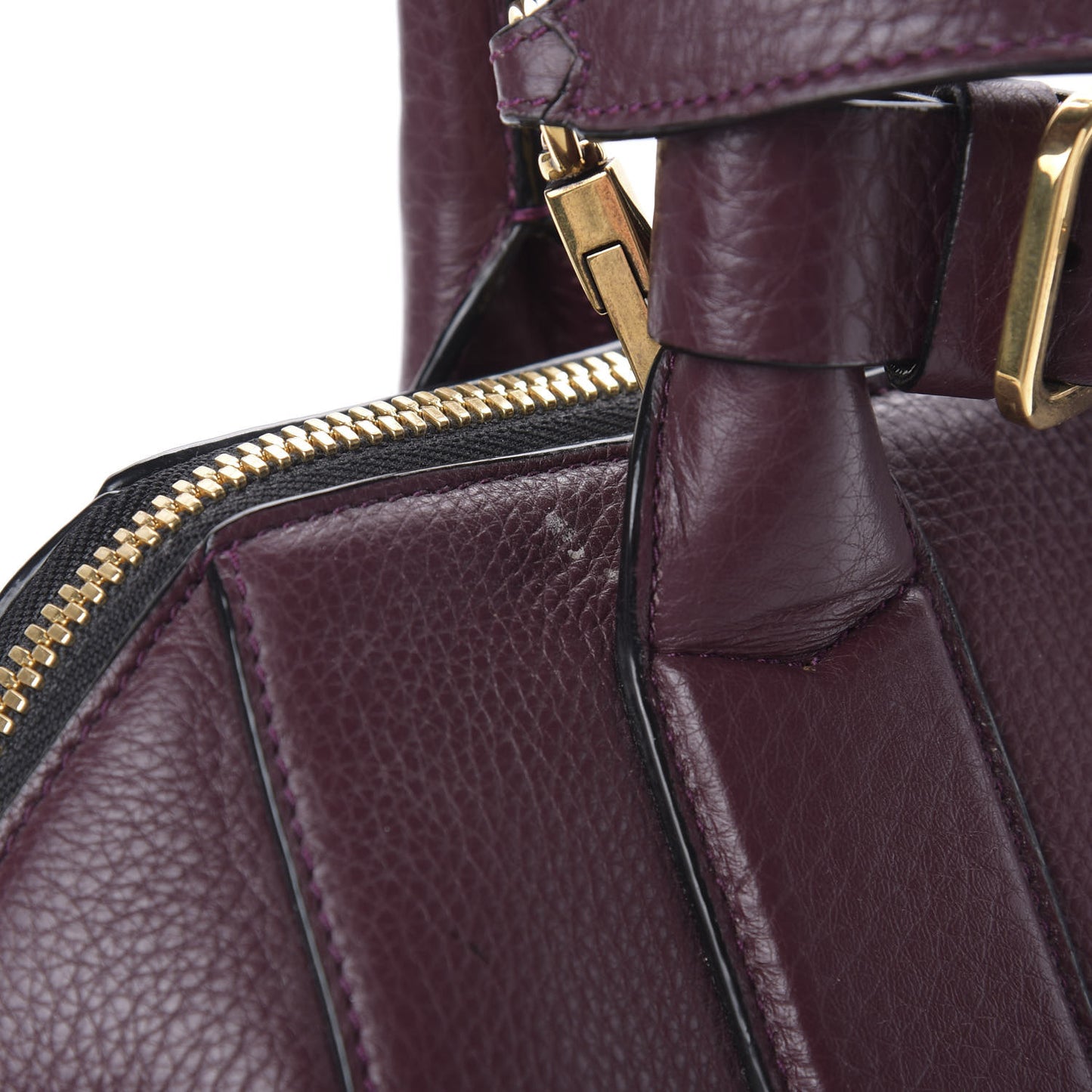 Textured Calfskin Medium Incognito Satchel Burgundy