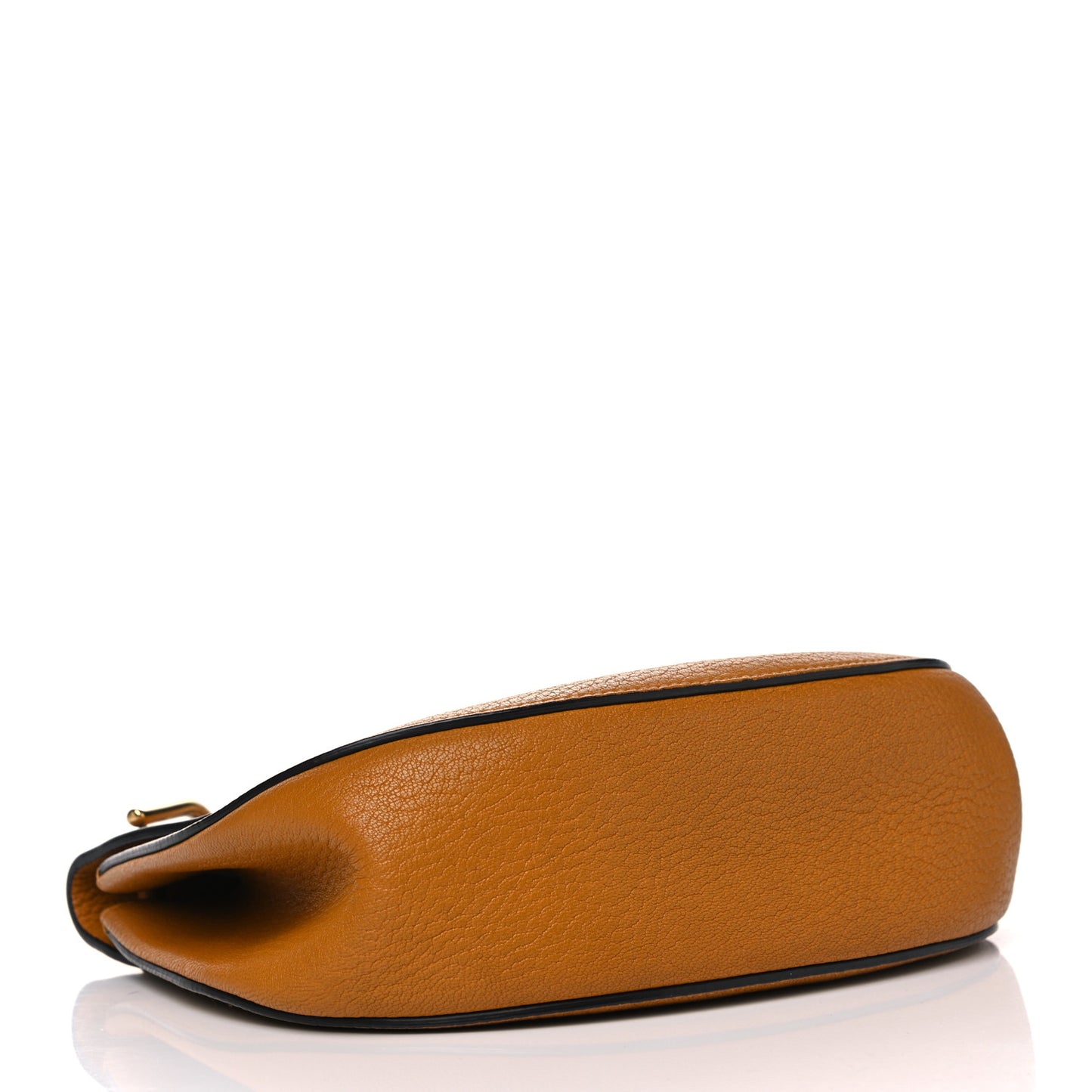 Grained Lambskin Medium Drew Shoulder Bag Mustard