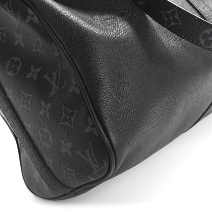 Louis Vuitton Taiga Monogram Eclipse Keepall Bandouliere 50 Black 14 of 14