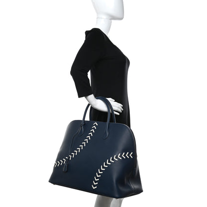 Hermes Evercolor 1923 Bolide 45 Baseball Bag Bleu De Malte Blanc 2 of 10