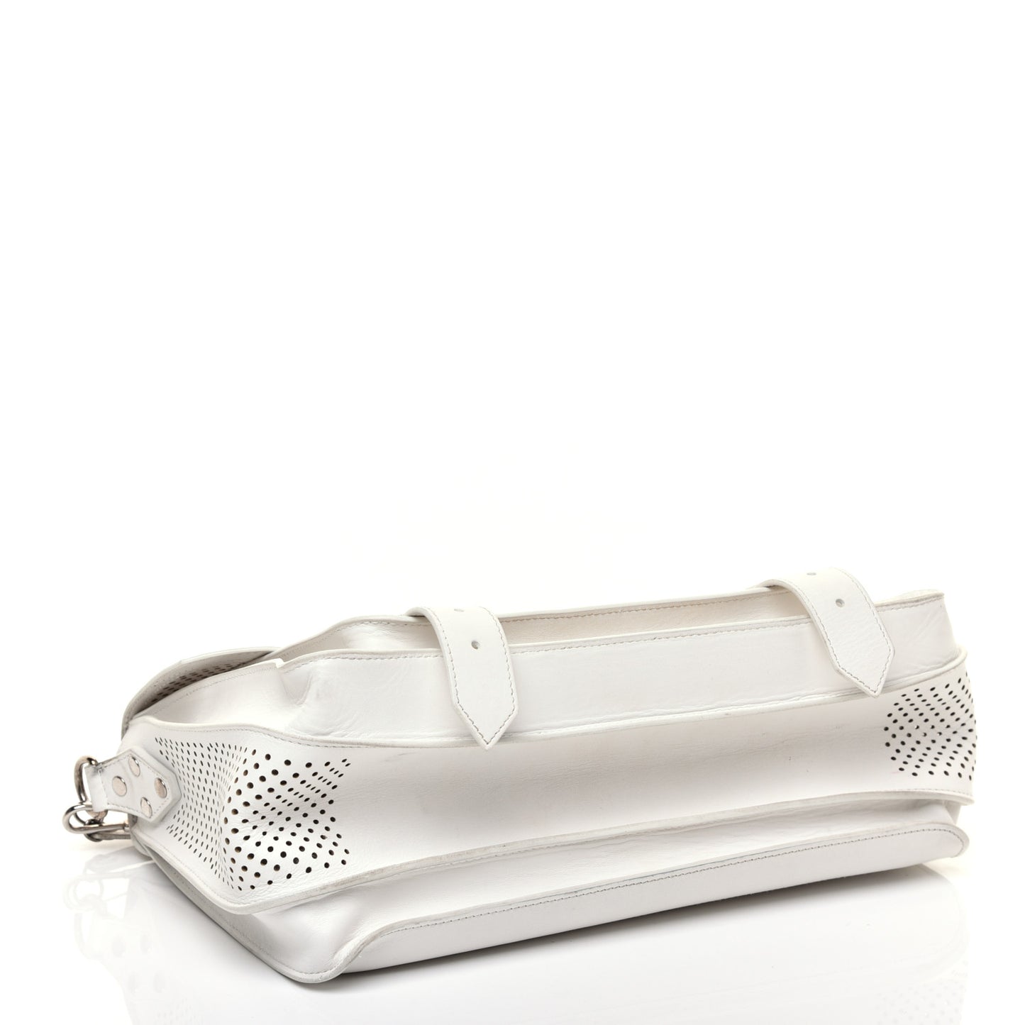 Lambskin Perforated Tiny Optic White