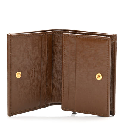 Gucci GG Supreme Monogram Horsebit 1955 Card Case Wallet Beige Ebony Brown Sugar 5 of 8