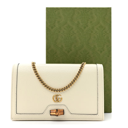 Gucci Textured Dollar Calfskin Mini Diana Chain Bag White 13 of 13