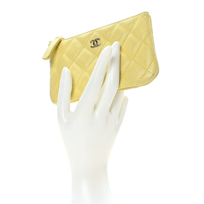 Chanel Caviar Quilted Small Pouch Light Yellow 2 of 8