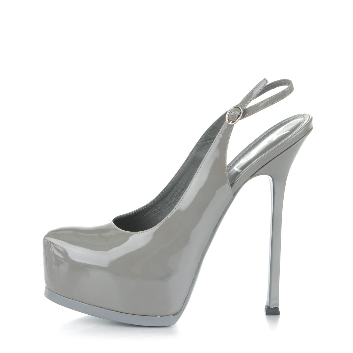 Vitello Vernice Tribtoo Slingback Platform Pumps Flannel 40.5