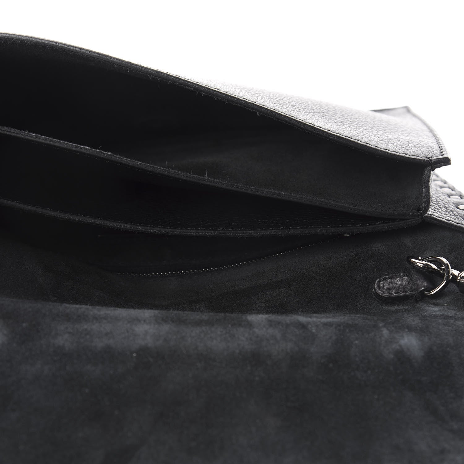 Valentino Garavani Pebbled Calfskin Rockstud Wristlet Clutch Black 4 of 10