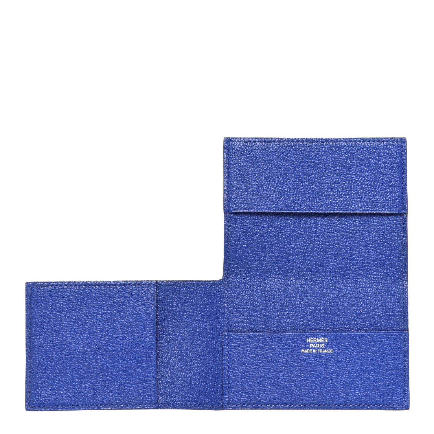 Hermes Chevre Mysore Guernesey Card Case Bleu Electrique 9 of 16