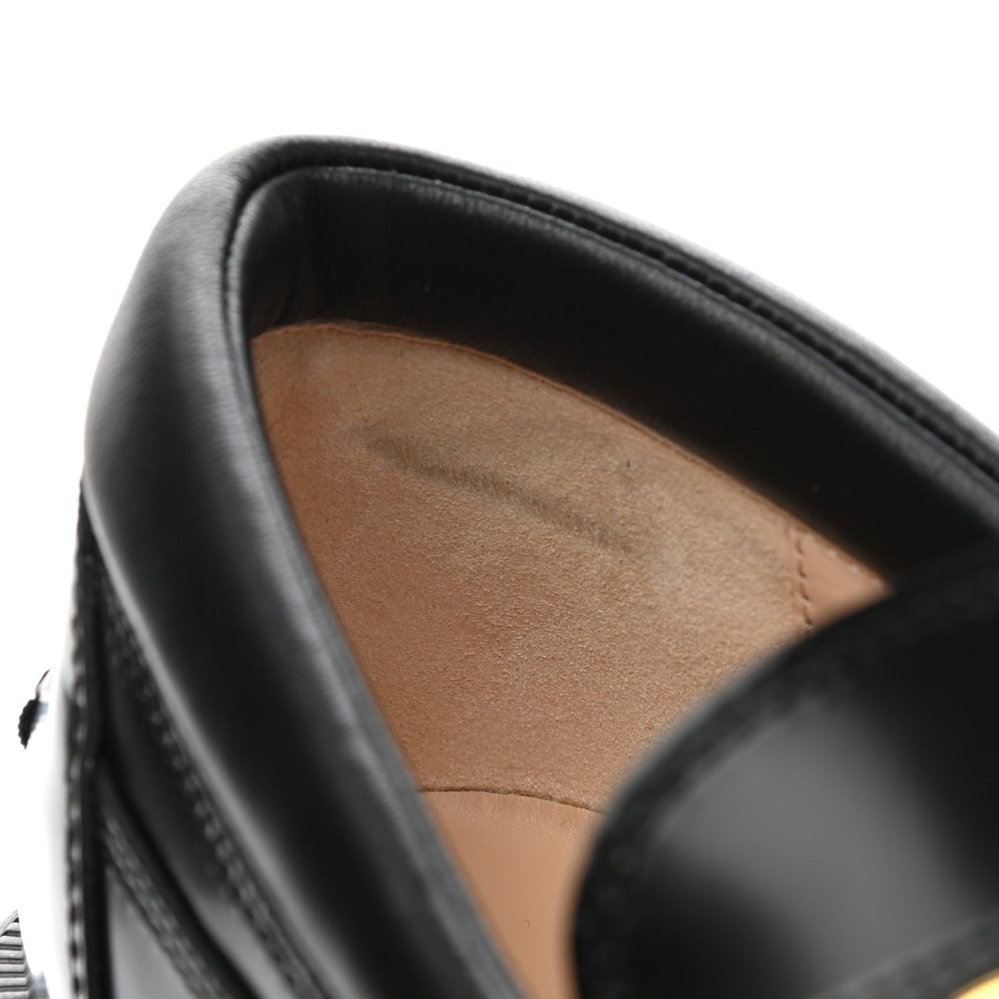 Magnum Calfskin Nappa Samoa Womens Horsebit Platform Chunky Lug Sole 40mm Loafers 39.5 Black