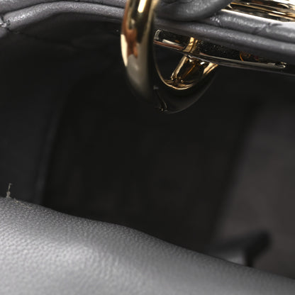 Christian Dior Metallic Lambskin Cannage Mini Lady Dior Grey 12 of 13