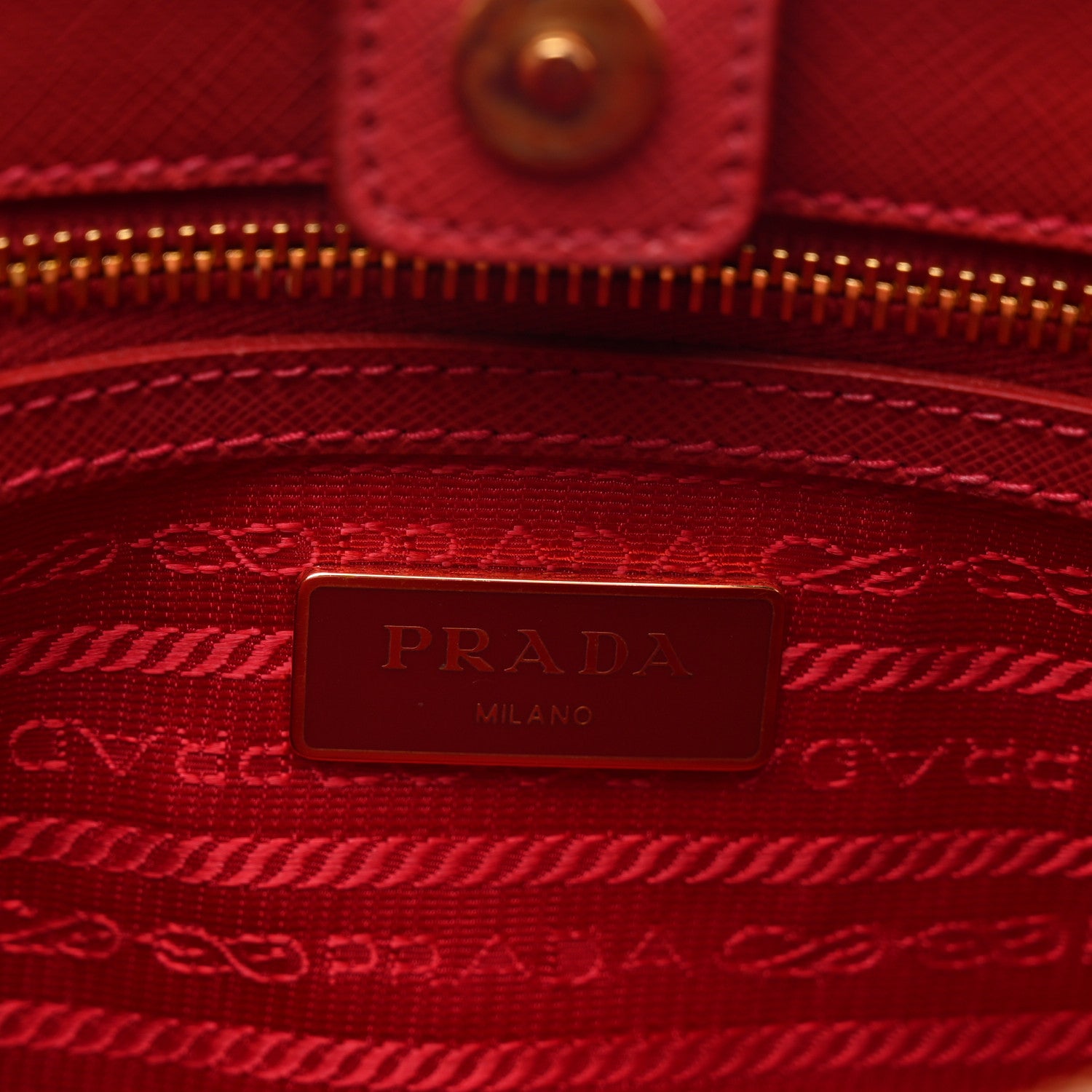 Prada Saffiano Lux Medium Tote Fuoco 8 of 11