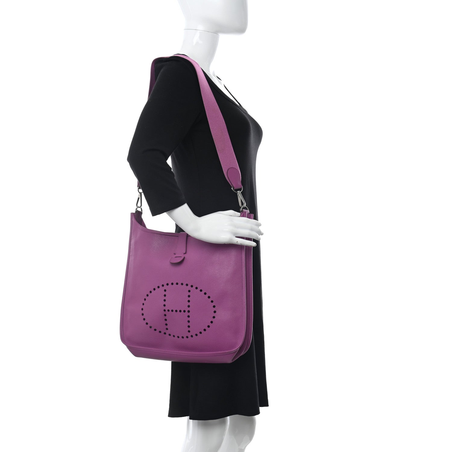 Hermes Epsom Evelyne II GM Cyclamen 2 of 14