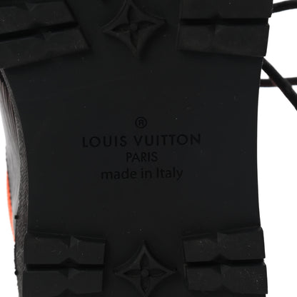 Louis Vuitton Epi Suede Mens Harlem Richelieu Sneakers 7 Black Orange 6 of 9
