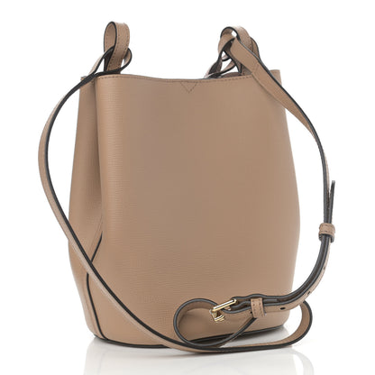 Burberry Calfskin Small Lorne Bucket Crossbody Natural 3 of 10
