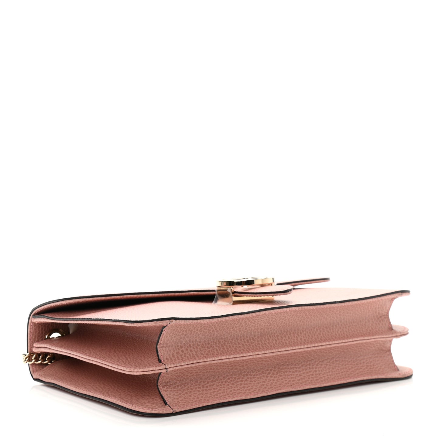 Dollar Calfskin Small Interlocking G Shoulder Bag Soft Pink