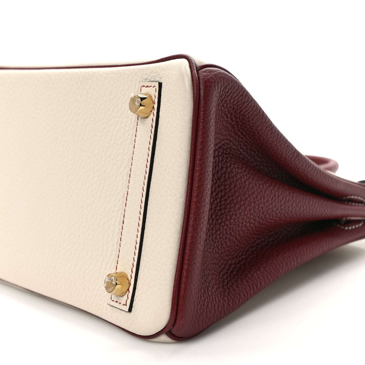 Togo Horseshoe Birkin 25 Nata Rouge H