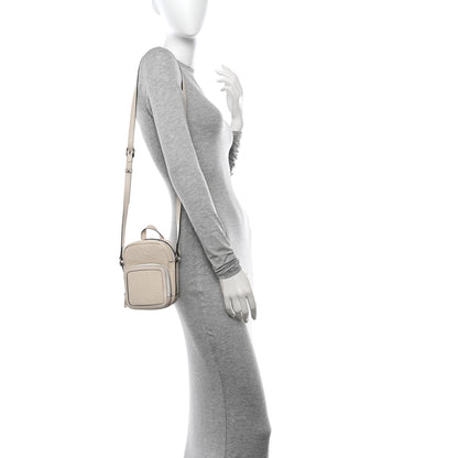 Gucci Calfskin GG Tennis Embossed Mini Double Zip Messenger Bag Mystic White 2 of 11
