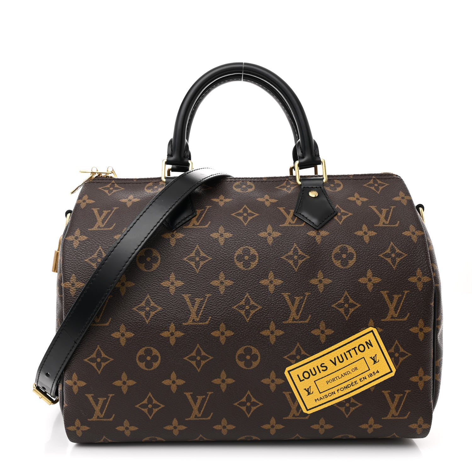 Louis Vuitton Monogram My World Tour Speedy Bandouliere 30 Black 1 of 10