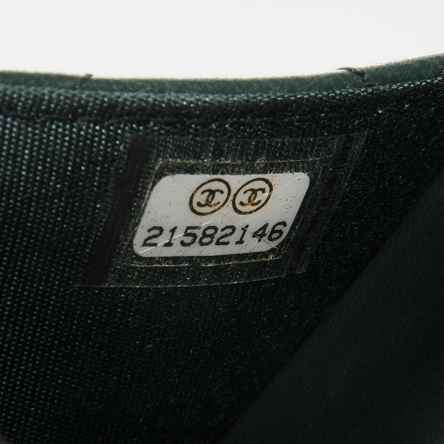 Chanel Lambskin Quilted Boy Wallet On Chain WOC Green 8 of 9