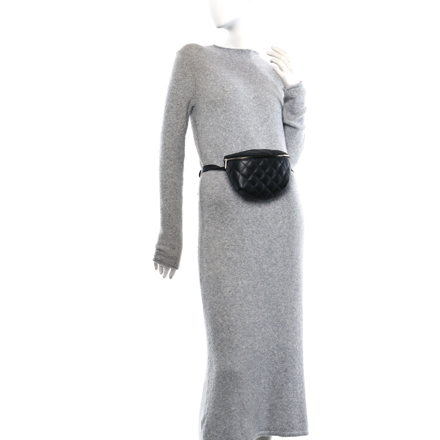 Chanel Calfskin Quilted Waist Belt Bag Black 2 of 11