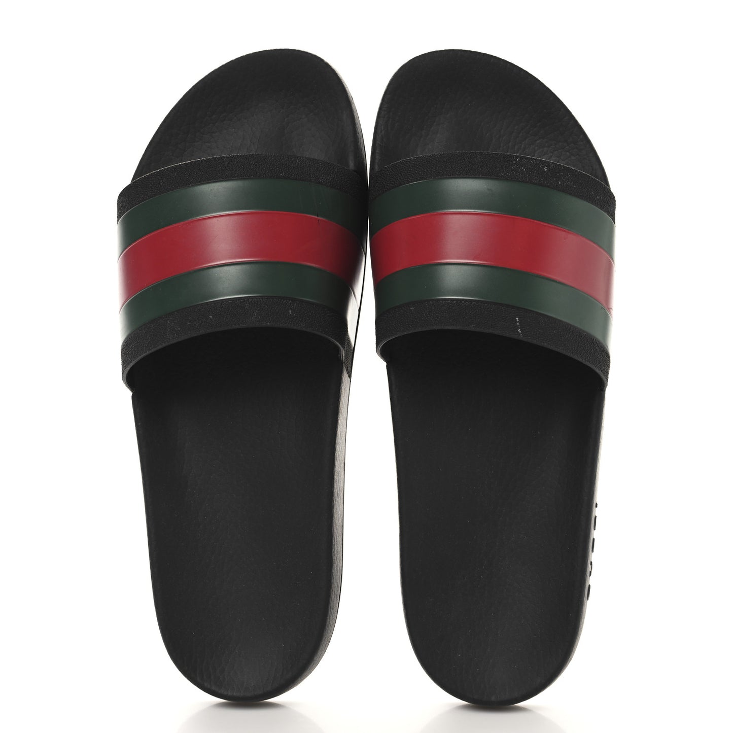 Rubber Web Mens Pool Slide Sandals 12 Black Green Red
