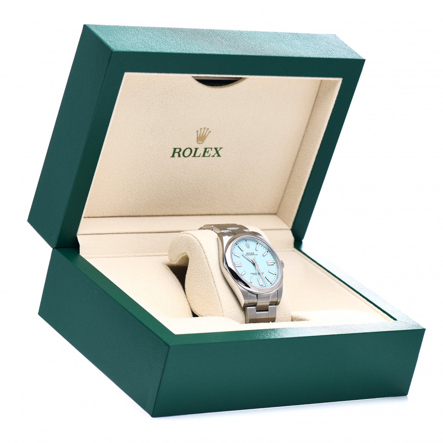 Rolex Stainless Steel 36mm Oyster Perpetual Watch Turquoise 126000 5 of 5