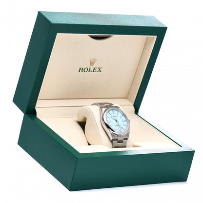 Rolex Stainless Steel 36mm Oyster Perpetual Watch Turquoise 126000 5 of 5