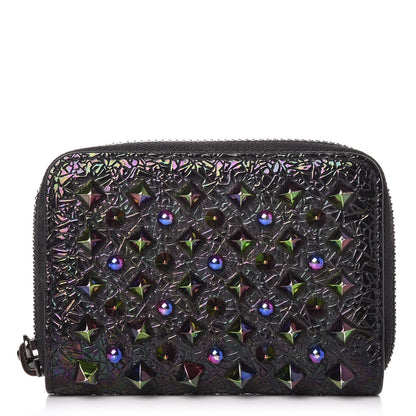 Christian Louboutin Metallic Patent Spikes Panettone Coin Purse Black Multicolor Metal 1 of 9