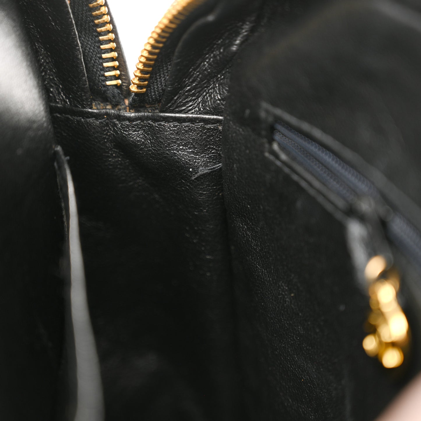 Lambskin Quilted Tassel Flap Camera Case Black